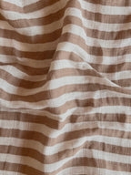 Hydrofiel doek 30x30 | Beige-wit gestreept