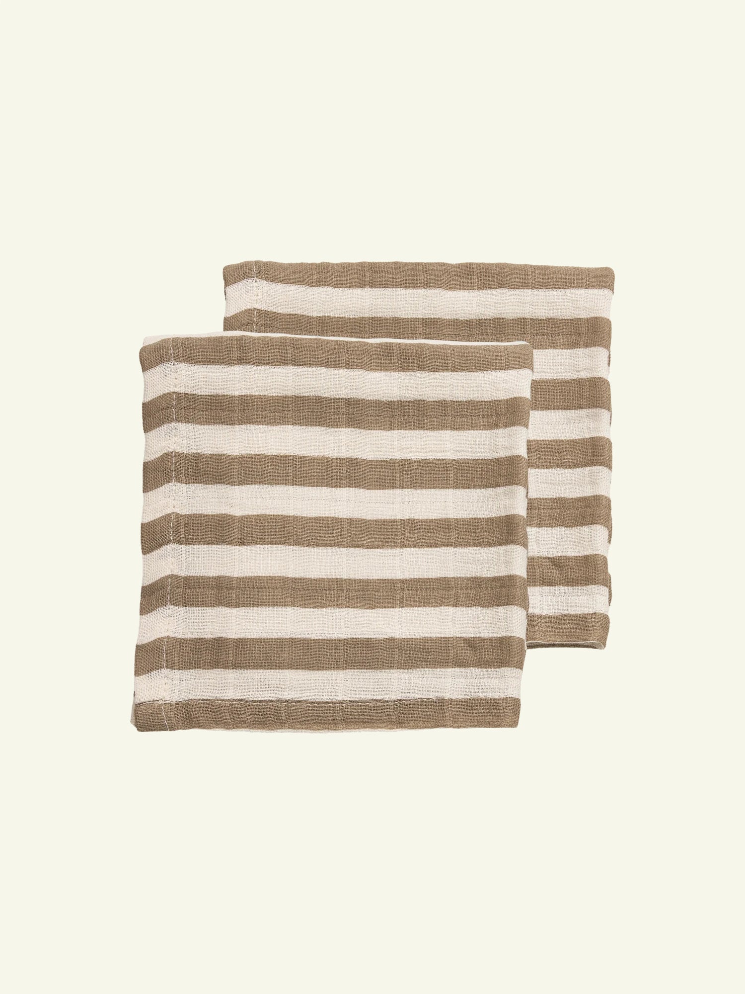Hydrofiel doek 30x30 | Beige-wit gestreept