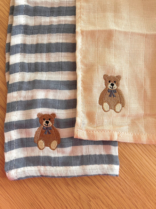 Hydrofiel doek 30x30 | Blauw-wit gestreept