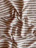Hydrofiel doek 70x70 | Beige gestreept